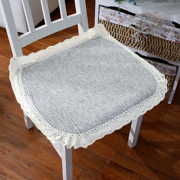 HongHeng Patchwork Chair Pad with Ties No Slip Lace Trim Chair Cushion Farmhouse Print Kitchen Dining Seat Cushion