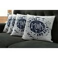 thumbnail image 2 of Ambesonne I Love You Throw Pillow Cover 4 Pack, Happy Words Comet, 16", Dark Blue White, 2 of 6