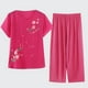 zanvin Vêtements de Nuit Mignons pour Femmes avec Pantalon Pyjama Sets Coton à Manches Courtes Pjs Sets, Rose Chaud, XL – image 1 sur 6