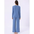 thumbnail image 6 of DARING DIVA Women's Button Down Knit Pajamas Sets S Blue, 6 of 8