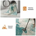 thumbnail image 5 of Turquoise Coastal Washable Area Rug 3'x5',Sea Turtle Nautical Coral Summer Beach Woven Cotton Tassels Kitchen Rugs,Non Slip Indoor Door Mat Throw Carpet for Entryway Living Room Nursery Laundry Room, 5 of 9