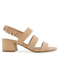 thumbnail image 2 of Aerosoles Clarissa Women's Block-Heeled Slingback Sandals Color: Beige Bisque Leather Size: 9 WIDE, 2 of 4