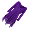 thumbnail image 4 of Vestido corto de empalme de encaje de talla grande para mujer Blusa de manga larga sexy Top informal de trabajo Methold AP1427-19B, 4 of 7
