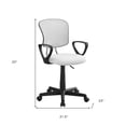 thumbnail image 3 of 21.5" x 23" x 33" White Foam Metal Polypropylene Polyester  Office Chair, 3 of 3