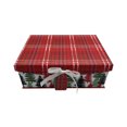 thumbnail image 2 of Red Checked Christmas Large Decor Box,13 in x 9.5 in x 4.75 in,by Holiday Time, 2 of 4