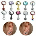 thumbnail image 3 of GKNET 3Pcs Crystal Cartilage Barbell Earrings Women Ear Stud Body Piercing Delicate Jewelry /-multicolor, 3 of 9