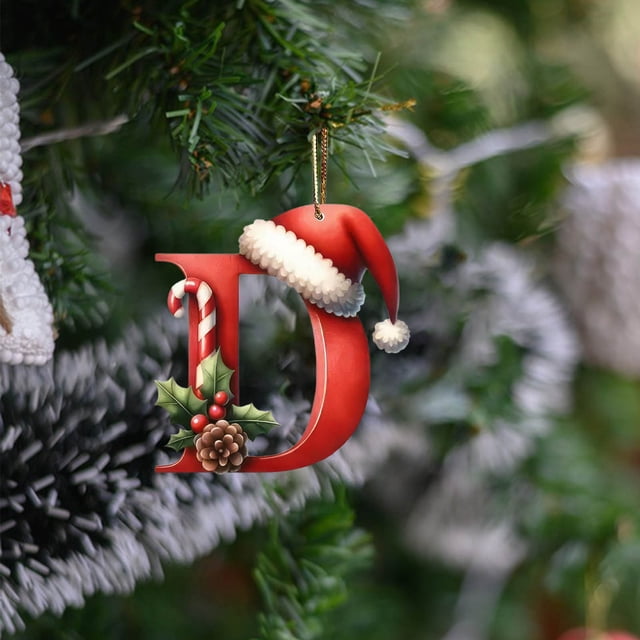 26 Letters Christmas Tree Decoration Pendant Christmas Tree Ornaments Personalized DIY Christmas Ornaments Christmas Decoration Xmas Tree Hanging Decor Feature