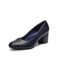 thumbnail image 1 of Zapatos de Tacón Bajo Chunky DREAM PAIRS Azul Marino Talla 6, 1 of 8