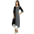 thumbnail image 2 of Bimba Women Kurta Designer Kurti With Pockets Asymmetrial Hem Summer Tunic, 2 of 9