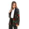 thumbnail image 3 of The Centerpiece - Shinesty Poinsettia Women's Christmas Blazer  14, 3 of 4