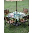 thumbnail image 4 of Outdoor Tablecloth with Umbrella Hole for Patio/Picnic/Party/Camping, Teal Sea Turtle Waterproof Table Cloth Square Cover Washable, Summer Coastal Coral Ocean (60"x 60"), 4 of 8