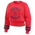 thumbnail image 2 of Women's WEAR by Erin Andrews  Red St. Louis Cardinals Vintage Washed Cropped Pullover Sweatshirt, 2 of 4
