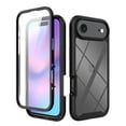thumbnail image 2 of Kryonix for iPhone 17 Air Case with Built-in Screen Guard, Full-Body Shockproof Hybrid Design, Crystal Clear PC Back with TPU Bumper, Raised Camera Protection, Black/Blue/Red/Purple, 2 of 7
