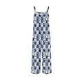 thumbnail image 5 of Rciityk Jumpsuits for Women Casual Sleeveless Spaghetti Strap Rompers Summer One Pieces Boho Print Flowy Wide Leg Long Pant Overalls with Pockets, 5 of 6