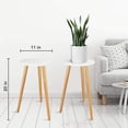 thumbnail image 2 of Soporte para plantas de interior Uneedem, de madera de mediados de siglo, tamaño A3, blanco, 2 of 7