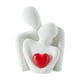 thumbnail image 2 of Figura de cerámica de pareja en forma de corazón | Regalo de San Valentín y decoración del hogar | Arte abstracto moderno para la entrada, la vinoteca o la sala de estar, 2 of 6