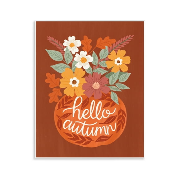 Stupell Industries Hello Autumn Earthy Bouquet Plants & Flowers Painting Unframed Art Print Wall Art, 11 x 14