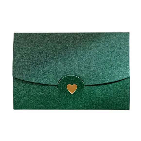 Youkk Romantic Paper Envelopes, Vintage Wedding Ceremony, Green, 1 Count