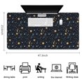 thumbnail image 5 of Long Mouse Pads for Desk,Blue Star Moon Sun Planet Pattern Desk Mats on Top Of Desks, Desk Mouse Pad Extra Large with 3mm Non-Slip Base and Stitched Edge for Gaming,Office,Work,Home 47.3"x23.6", 5 of 6