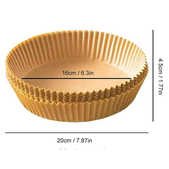 Inkcraft Air Fryer Disposable Non-Stick Paper Liners – Baking Sheets for Oven, Barbecue, and Cooking – Oil Absorbing, Easy Clean Kitchen Tool, Round - 200pcs