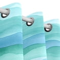 thumbnail image 3 of Blue and Green Waves Thermal Blackout Curtains 63x55 Inch 2 Panels Grommet Window Drapes for Bedroom Living Room, 3 of 5