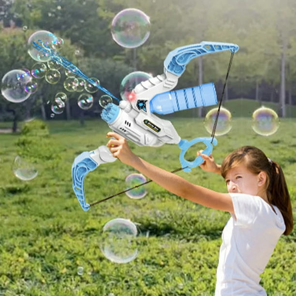 Pistolet à bulles avec action lumineuse, solution de recharge de bulles,  style dinosaure, souffleur à bulles pour cadeaux de fête, jouet d'été