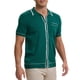 thumbnail image 4 of Camisa de punto de hombre TATT 21, con botones, de manga corta, ligera, casual, para el verano, polo de punto, 2XL, verde, 4 of 6