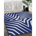 thumbnail image 3 of Ahgly Company Machine Washable Indoor Rectangle Transitional Light Steel Blue Area Rugs, 2' x 3', 3 of 7