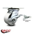 thumbnail image 2 of 4 Inch Semi Steel Caster with Ball Bearing and Brake/Swivel Lock Service Caster, 2 of 2