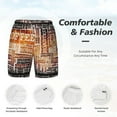 thumbnail image 4 of Kdxio Hand Drawn Vintage Coffee Print Men'S Swim Trunks With Compression Liner 7 Inch Inseam Quick Dry Swim Shorts, 4 of 7