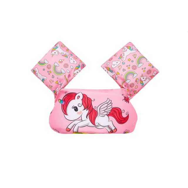Brazalete de natación para niños de 20 a 50 libras, chaleco de natación para niños pequeños, alas de natación de dibujos animados lindos, mangas de pontón para piscina, deportes acuáticos para niños, equipo de entrenamiento de natación para aprender ER