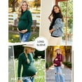 thumbnail image 2 of Maternity Tops Shirts Long Sleeve Maternity Pregnancy Clothes for Women 2-Pack, 2 of 6