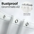 thumbnail image 4 of Cortina de baño transparente impermeable LiBa 183 x 183 cm, PEVA 8G, 4 of 5
