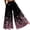 Hot Pink, variant on Floral Tiered Palazzo Pants for Women - High Waist Elastic Wide Leg Trousers, Flowy Boho Beach Bottoms for Women's Summer Vacation & Resort Wear Army Green L