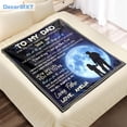 thumbnail image 4 of LHSHID Custom Blanket for Dad from Daughter Soft Personalized Blanket for Papa Grandpa from Granddaughter Customize Sherpa Blanket for Uncle from Niece 60"x80", 4 of 7