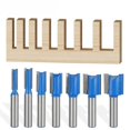 thumbnail image 2 of 7 Pcs 8mm Shank Woodworking Milling Tools, Double-Edged Grooving Cutter Head, Wood Trimming Machine Straight Knife , High Precision, 2 of 6