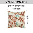 thumbnail image 5 of Unique Bargains Set of 2 Christmas Printed Throw Pillow Covers Velvet Cushion Covers Beige Red 18" x 18", 5 of 6