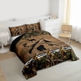 thumbnail image 3 of Feelyou Bear Deer Animal Bedding Comforter Set for Men, Farmhouse Lodge Cabin Twin Comforter Sets, Rustic Hunting Theme Reversible Bedding Set, Super Cozy Room Decor, 2pcs, 3 of 8