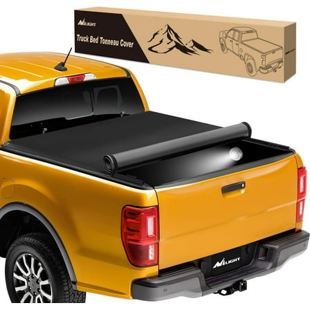Nilight Soft Roll Up Truck Tonneau Cover Compatible with Ford Ranger 2019 2020 2021 2022 2023 6ft