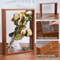 thumbnail image 6 of Wooden Shadow Box Frame Dried Flowers Display Frame Deep Picture Photo Postcard Showing Specimen Frame DIY Crafts Tabletop Decor for Anniversary Wedding Graduation Travel 7.9x11.9x2.3 Inch, 6 of 9