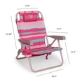 thumbnail image 5 of Banana Boat Backpack Beach Chair - Lightweight Aluminum Folding Chair for Adults 5-Position with Lay Flat Adjustable Recline, Headrest Pillow, Insulated Back Pocket & Cup Holder, 5 of 6