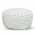 thumbnail image 1 of Cartoon Pouf, Abstract Drawing of Vans Cars and Trees with House Buildings on Plain Background, Decorative Soft Foot Rest with Removable Cover Living Room and Bedroom, Multicolor, by Ambesonne, 1 of 3