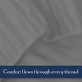 thumbnail image 5 of Color Sense 100% Cotton Percale Single Fitted Bedsheet Cool & Crisp Twin Dark Gray, 5 of 13
