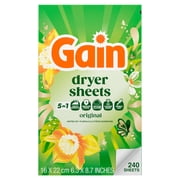 Gain Dryer Sheets, Original Scent, 240 Count