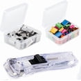 thumbnail image 1 of 1 Set Paper Portable Handheld Paper Clip Dispenser with 100 Pcs Clips Fast Paper Clipper,Binder Clips Small,Refill Clips Paper Clam Clip Work with Clam Clip Dispensers, 1 of 7