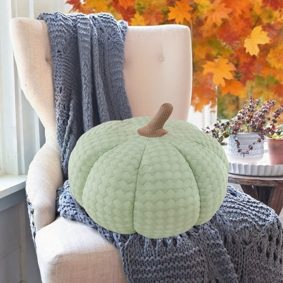40cm Green Pumpkin Pillow, Festive Cushion for Halloween & Autumn, Decorative Throw Pillow, Soft Plush Gift, Ideal for Sofa, Bed, Chair