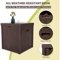 thumbnail image 6 of SOLAURA 51 Gallon Outdoor Deck Box Patio Resin Storage Box with Lockable Lid, Brown, 6 of 7