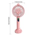 thumbnail image 2 of Mini Ventilador USB Spray Fan Desktop Phone Holder 5000mAh Handheld Air Cooling Pink Likrtyny Para estrenar, 2 of 7