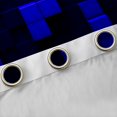 thumbnail image 4 of Feelyou Blue Pixelate Miner Blackout Curtains Set of 2 (52x84 Each), Stereoscopic Square Window Curtains, Chic Honeycomb Abstract Curtains and Drapes, Window Curtains Bedroom Decor, 4 of 6