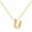 U, variant on Bubble Letter Necklace for Women Dainty Balloon Initial Alphabet Pendant Polished 18k Gold Plated Letter Pendant Statement Necklaces Friendship Jewelry Gifts